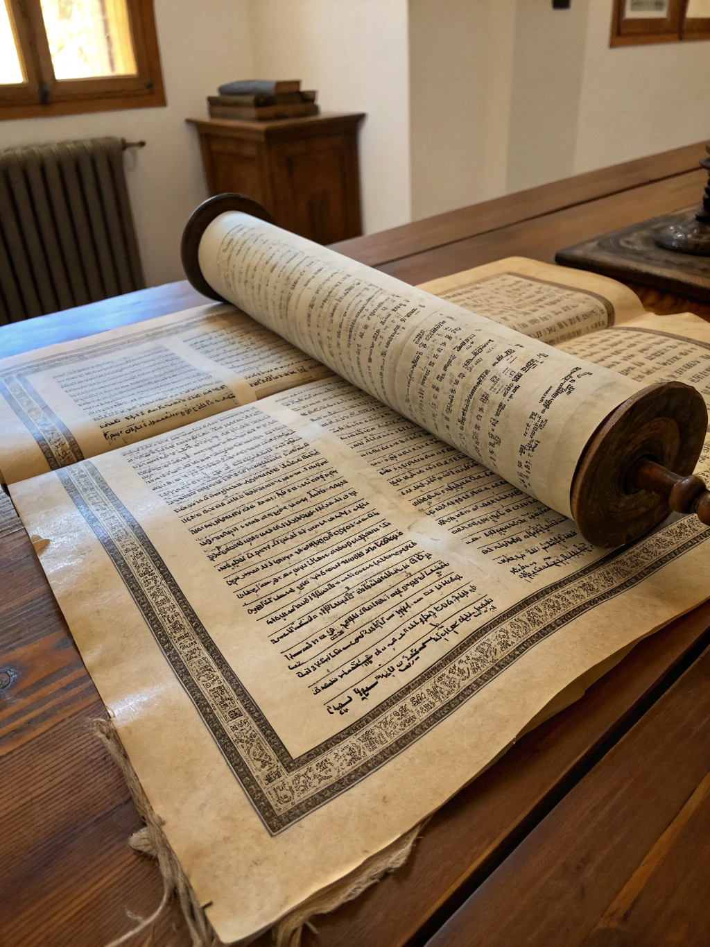 Intricate woodblock printed frontispiece scroll illustrating Buddhist teachings