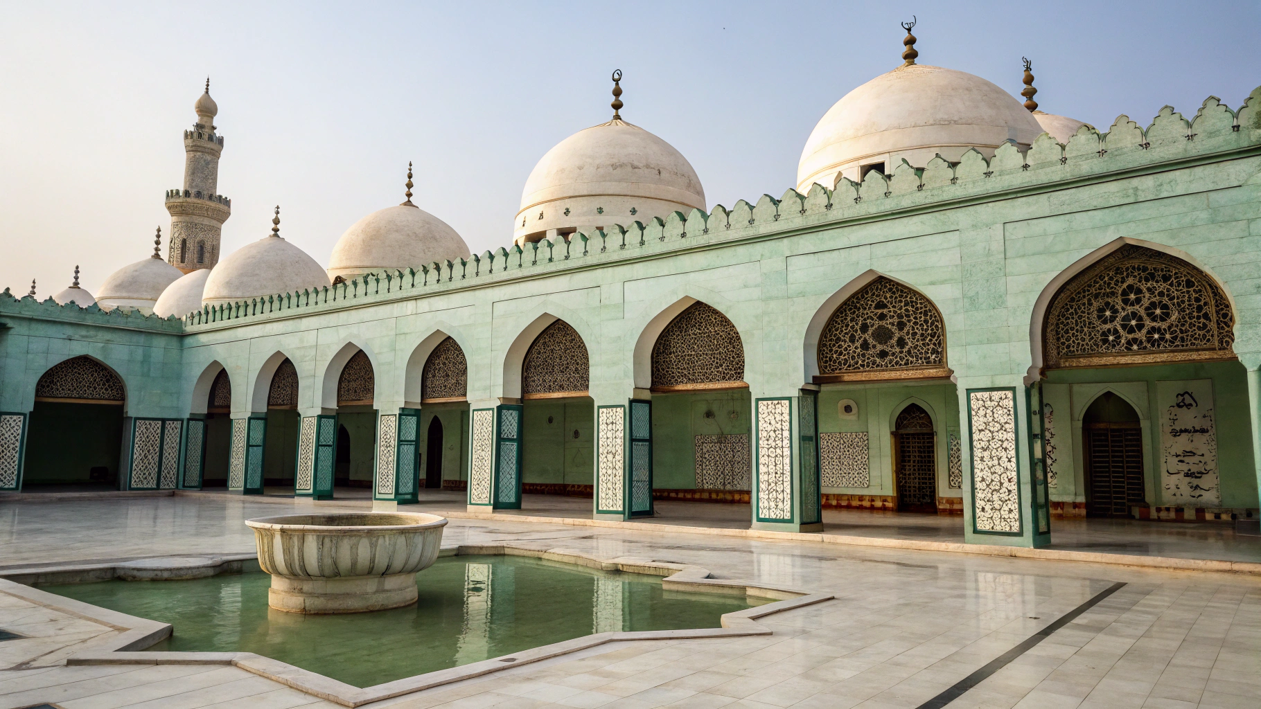 Architectural detail of a historic religious monument